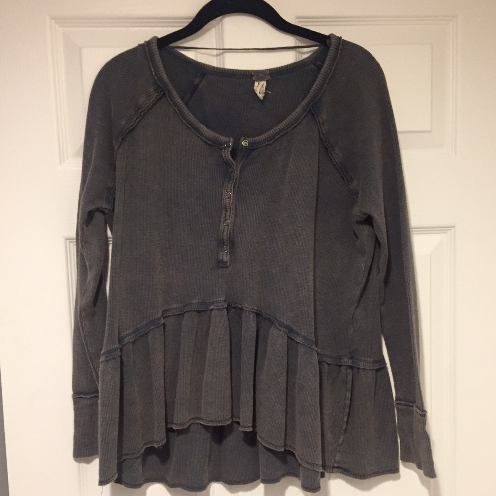 We the Free Button Front Babydoll Shirt